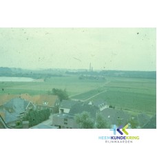 Zicht op Oude Rijn en Dorpsdijk Lobith van uit kerktoren Coll. G.B. Janssen (321)
